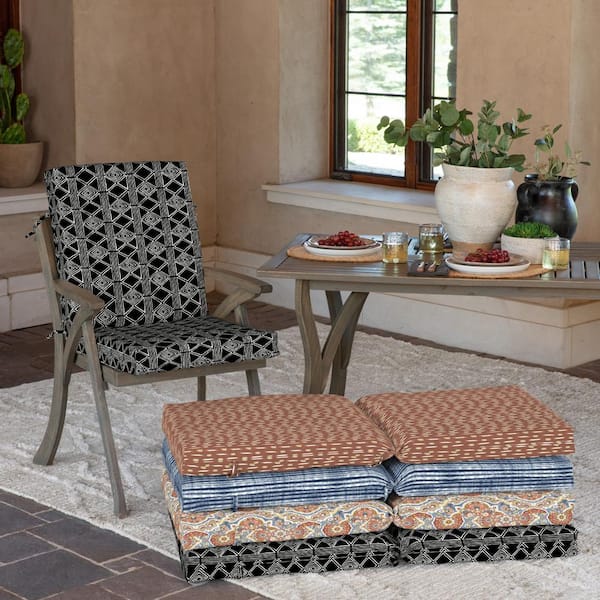 arden selections outdoor high back dining chair cushion