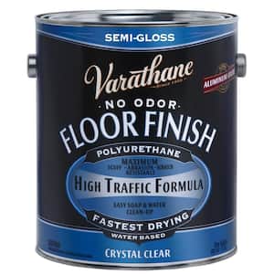 1 gal. Clear Semi-Gloss Water-Based Floor Polyurethane (2-Pack)