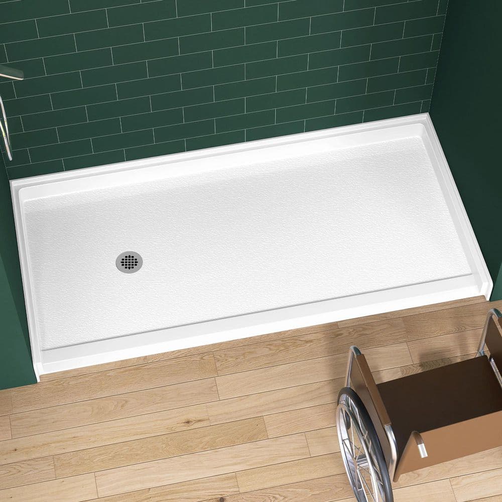 Ada Shower Pan Ramp Zeafive 72 in. L x 36 in. W Alcove Acrylic ADA Shower Pan Base with ...