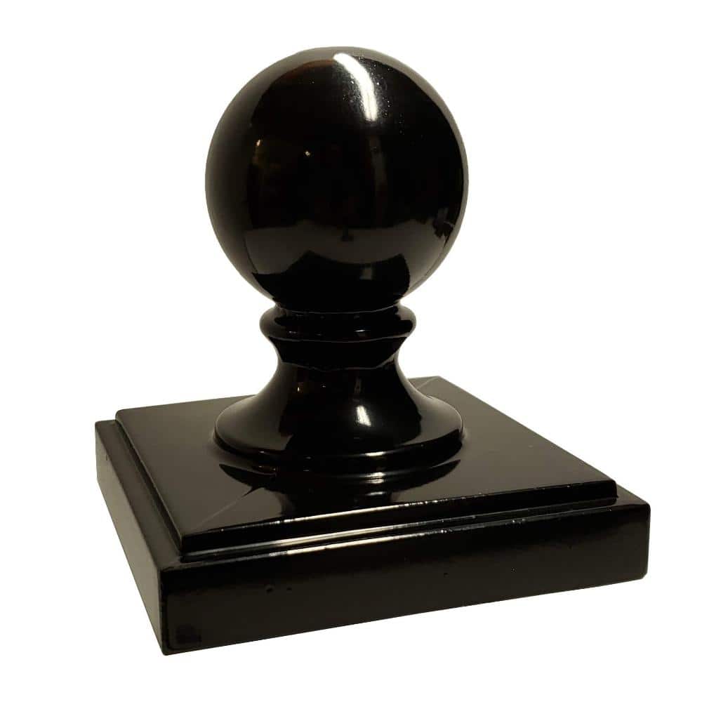 "4"" x 4"" Aluminium Ball Top Post Cap for Metal Posts – Pressure Fit – Powder-Coated Black (1 Pack)" price history on PriceWatchPro
