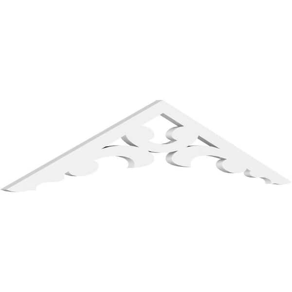 Ekena Millwork Vienna 1 in. D x 10 in. W x 48 in. L Signature Urethane Gable Pediment