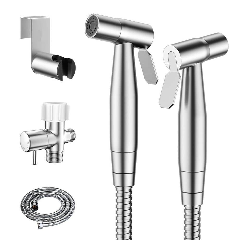 Handheld Bidet Sprayer for Toilet, 2 Pack Bidets Faucet for Existing Toilets Cloth Diaper Jet Sprayer in Brushed Nickel price history on PriceWatchPro