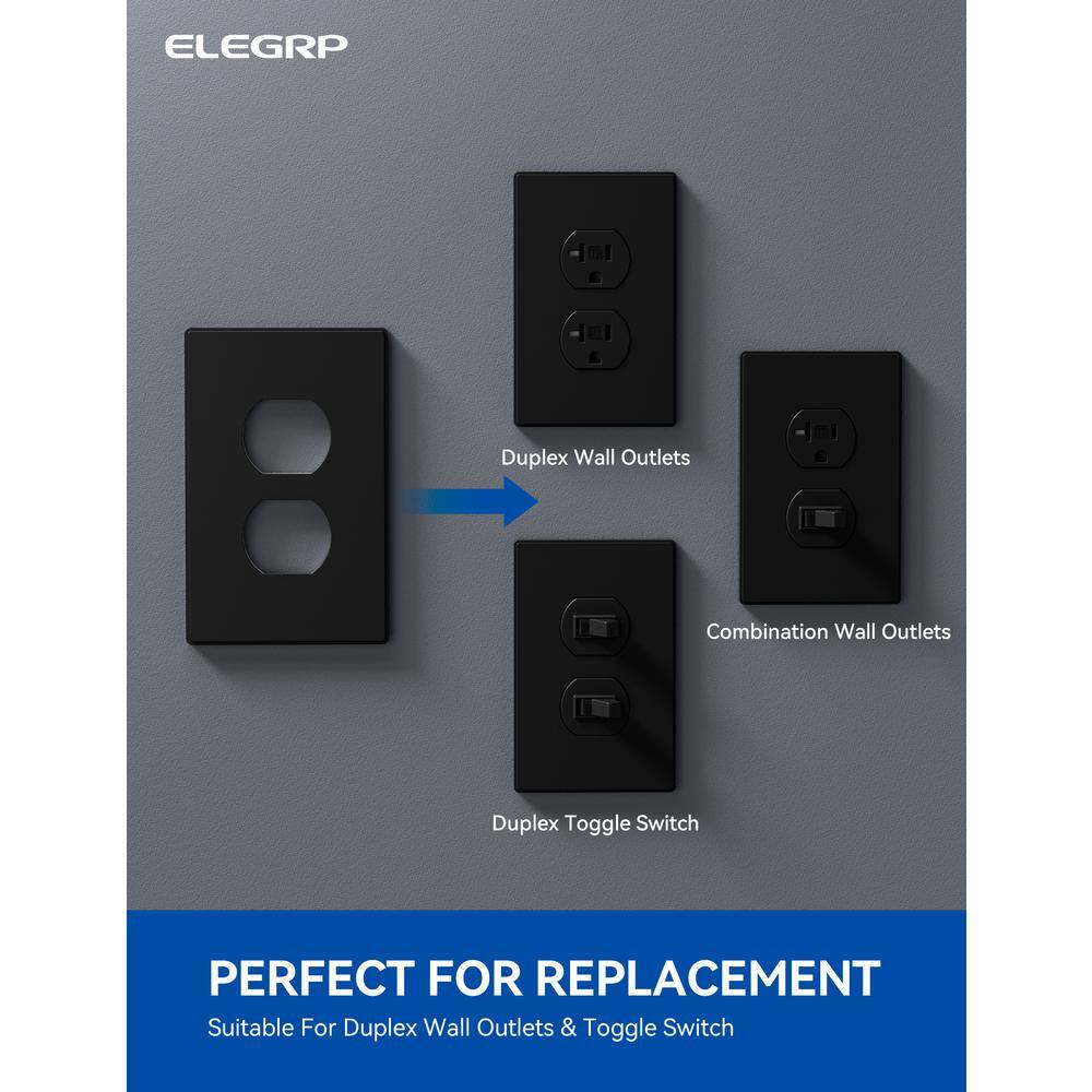 No Subject 2 - Gang Duplex Outlet Wall Plate (Set of 10)