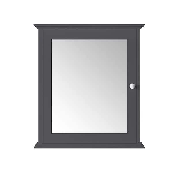 Home Decorators Collection Sonoma 24 in. x 27 in. Surface Mount Medicine Cabinet in Dark Charcoal