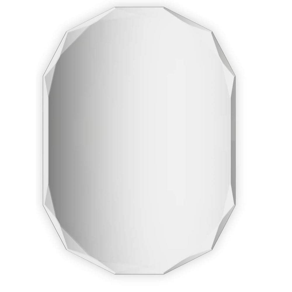 20 in. W x 28 in. H Rectangular Frameless Beveled Edge Wall Mount Bathroom 