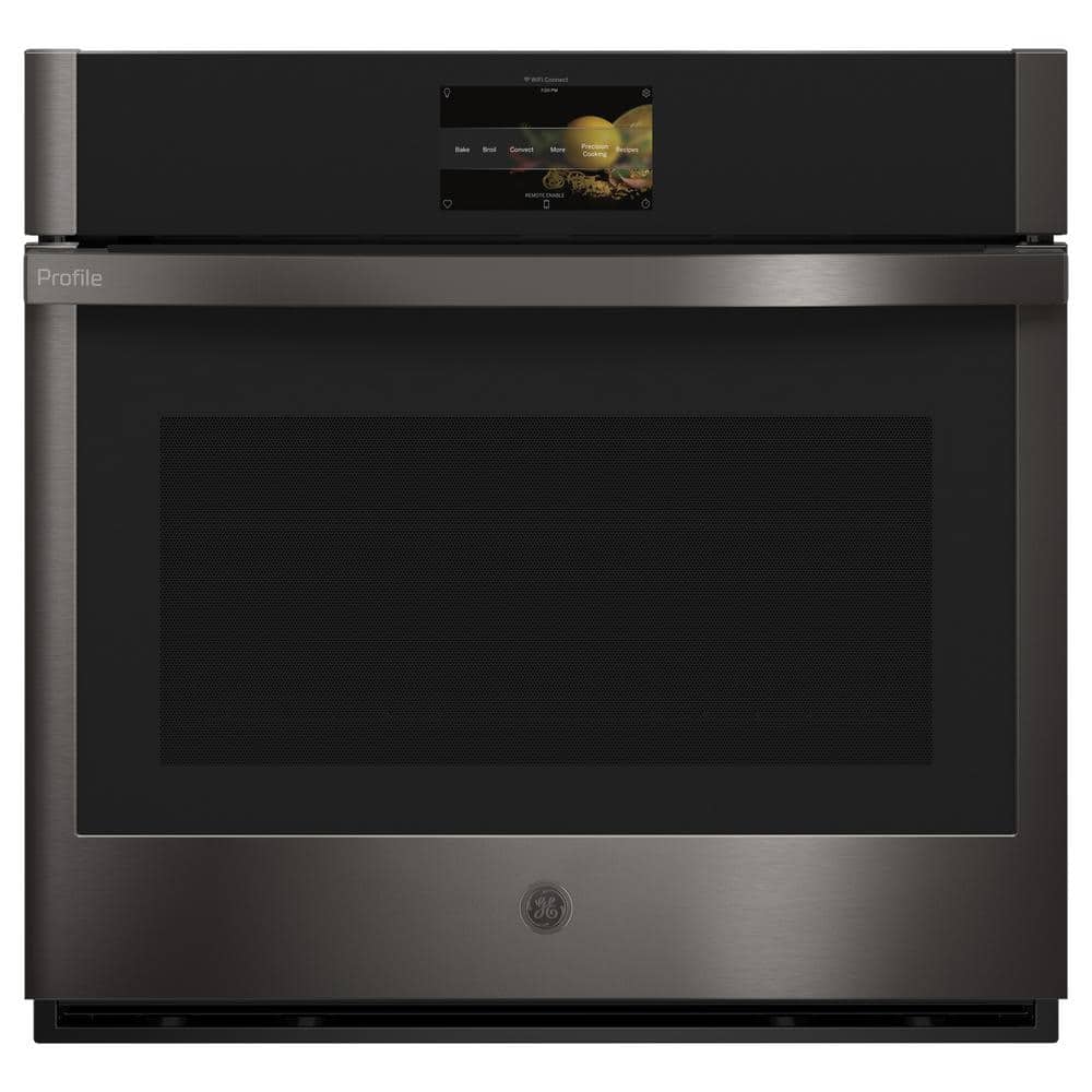 GE Profile Profile 30 in. Smart Single Electric Wall Oven with Convection and Self-Clean in Black Stainless Steel, Fingerprint Resistant Black Stainless Steel