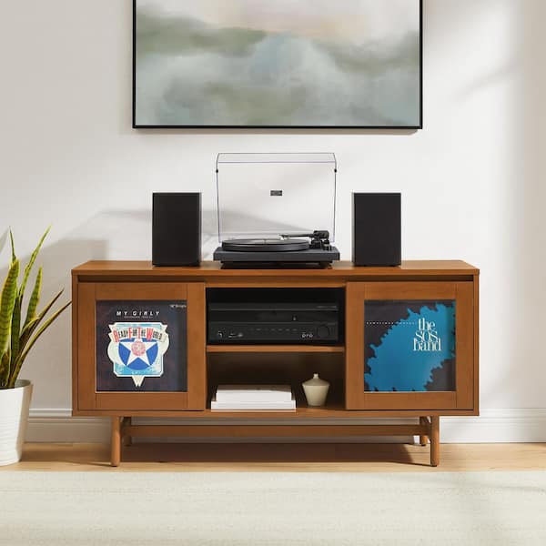 Reviews for CROSLEY FURNITURE Dempsey Walnut Record Player Cabinet