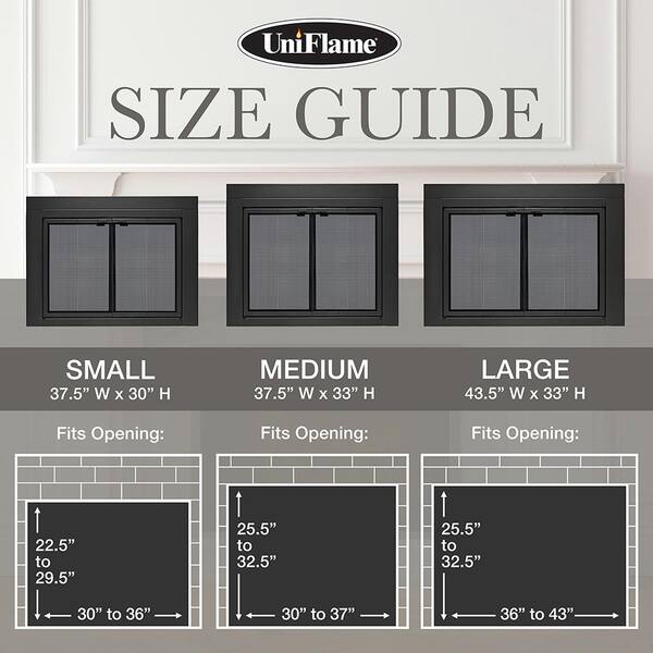 Amazon.com: UniFlame - Logan - Cabinet-Style Fireplace Doors