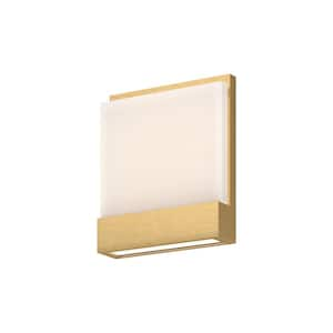 Guide 7-in 1 Light 7-Watt Brushed Gold Integrated LED Wall Sconce