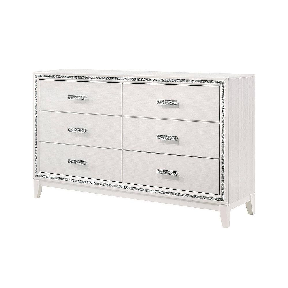 Acme Furniture Haiden 6-Drawer White Dresser, White Finish