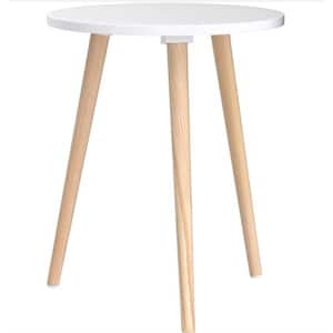 16.5 in. Natural Round Wood End Table