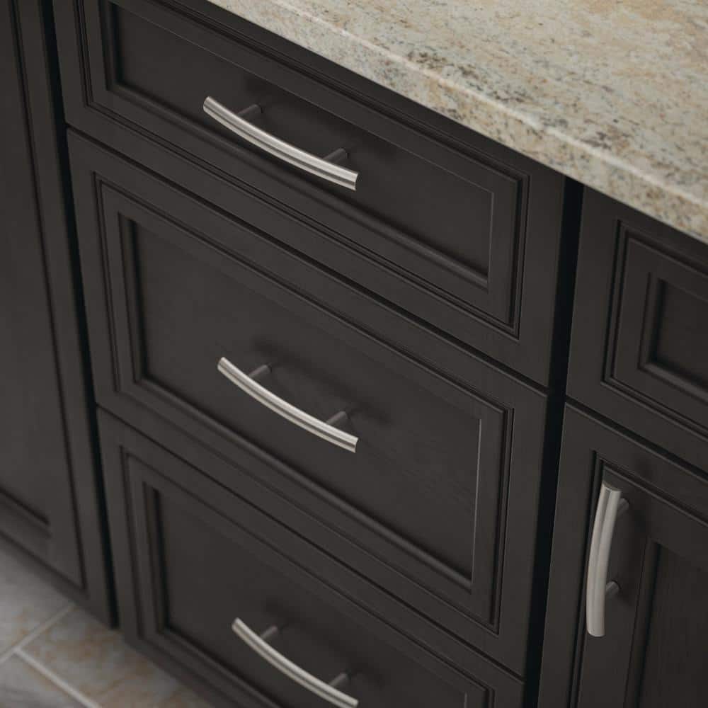 Satin Nickel 3" Arched Cabinet Bar Pull with Mounting Hardware