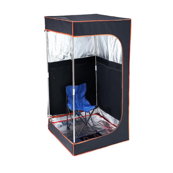 Portable Sauna Tent Full Size 1400-Watt Steel Frame 1-Person Indoor Infrared Sauna with Soothing Infrared Heated Therapy