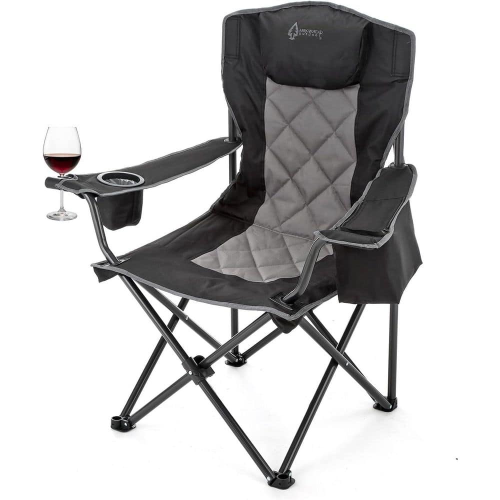 KKS0339U Charcoal Black Foldable Camping Chair With 6 Can Cooler price history on PriceWatchPro