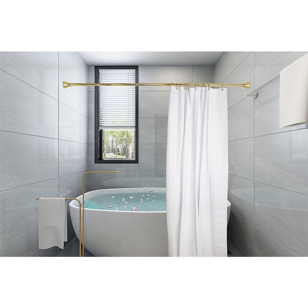 Gold Rustproof Zinc Alloy Shower Curtain Rings Set of 12