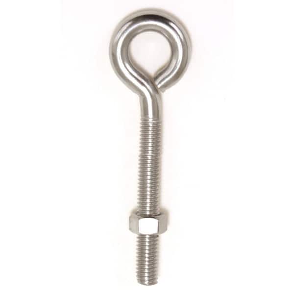 Lehigh 3/8 in. x 6 in. Coarse Stainless-Steel Eye Bolt with Nut