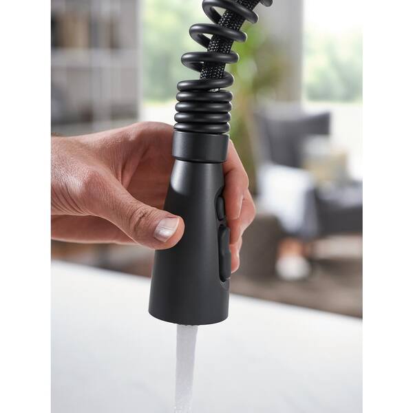 Springvale Single-Handle Pull-Down Sprayer Kitchen Faucet with Reflex and Power Boost in Matte Black Springvale Single-Handle Pull-Down Sprayer Kitchen Faucet with Reflex and Power Boost in Matte Black
