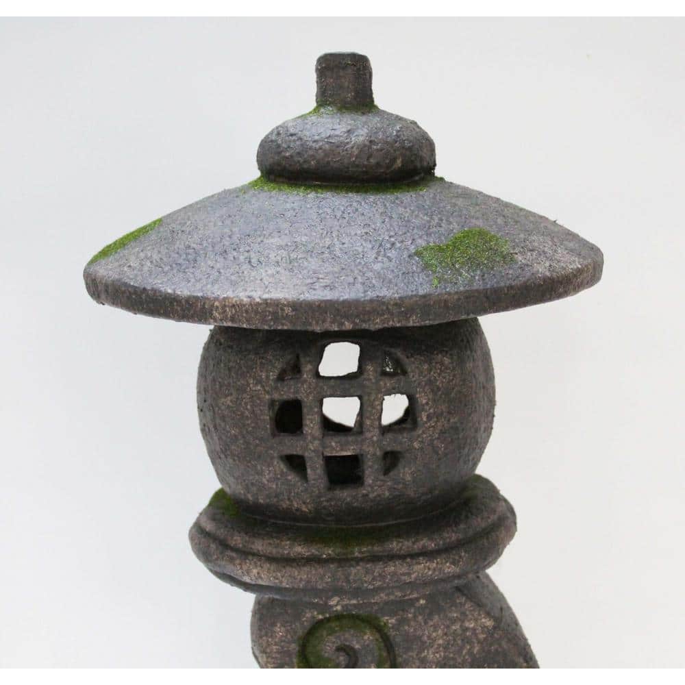 Grey Stone Pagoda Outdoor Hanging Lantern