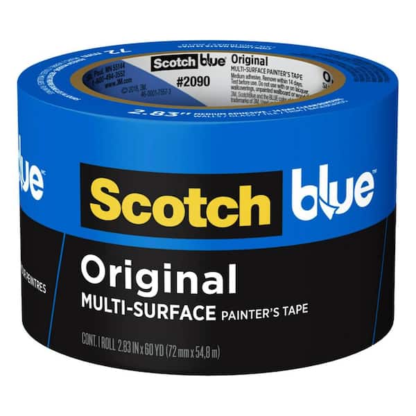3M 2090 Painters Masking Tape,1/2" W,60yd L,Blue 