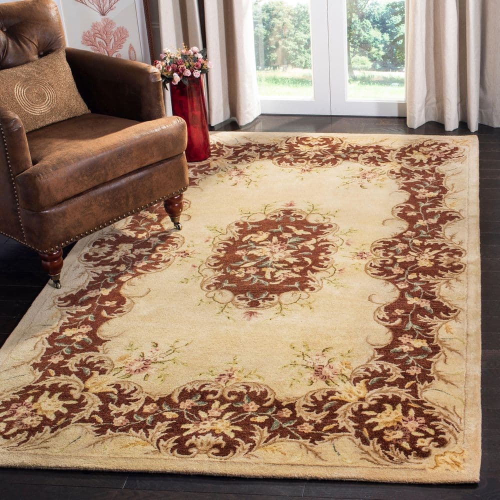 Bergama 5 ft. x 8 ft. Ivory/Rust Border Area Rug price history on PriceWatchPro