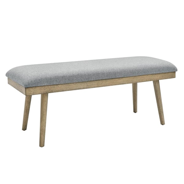 Steve Silver Vida Gray Upholstered Dining Bench VD500BNG - The Home Depot