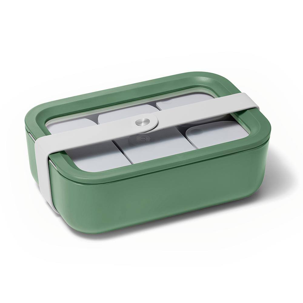 Sage Green 6.6-Cup Glass Meal Prep Canister Set