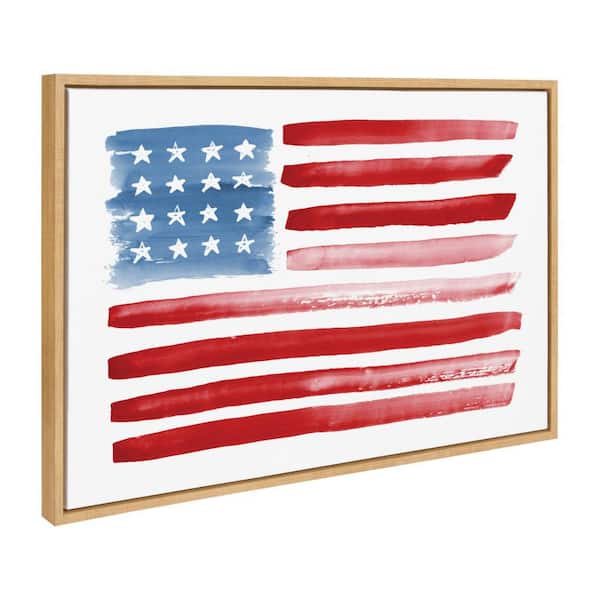 Kate and Laurel Sylvie "Flag Alone" by Sara Berrenson Framed Art Print 23 in. x 33 in.