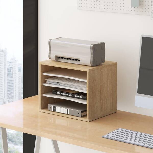 white desk paper organizer