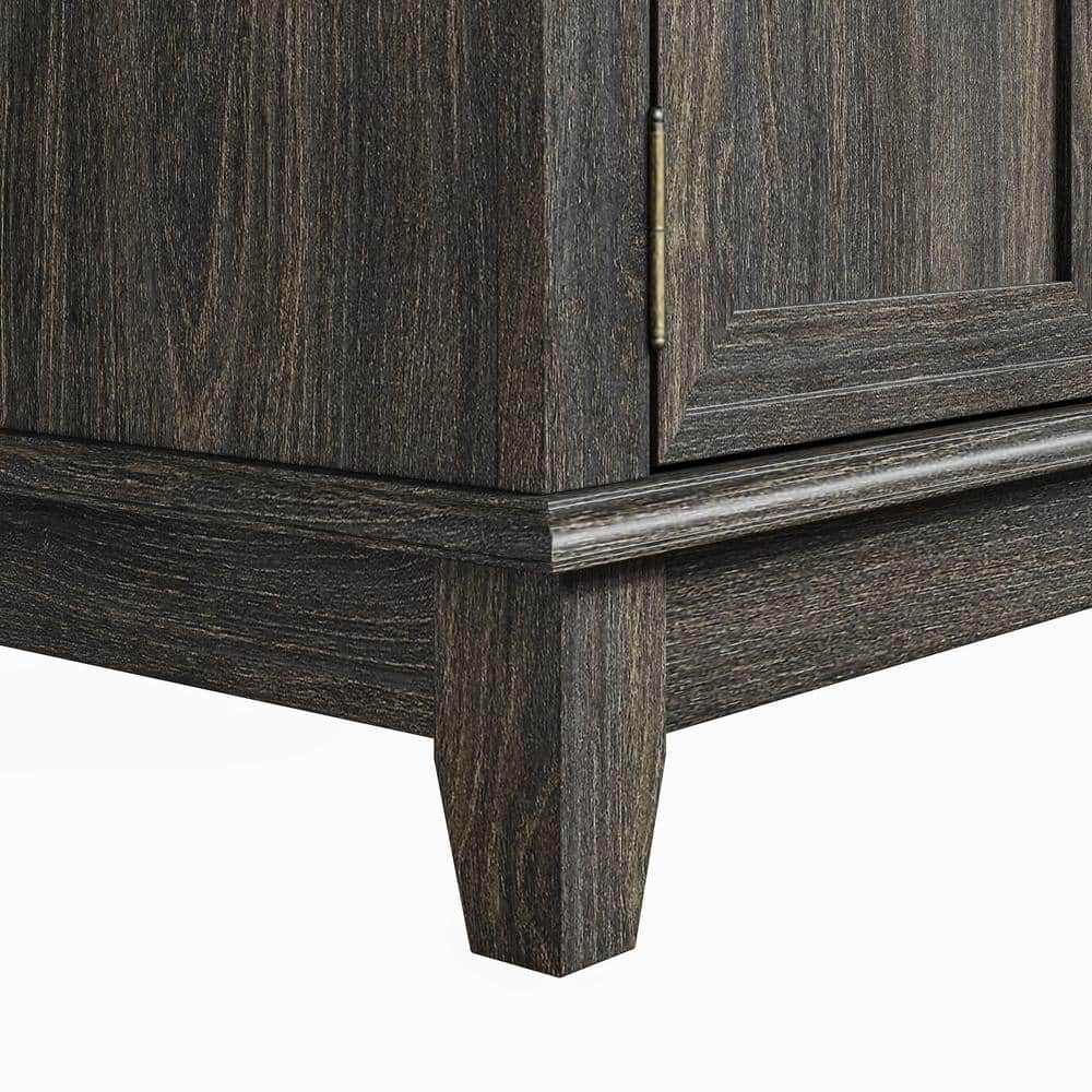 Festivo Dark Brown 72-Inch TV Stand with Cabinets and Drawer