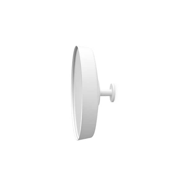 Brabantia MindSet Bathroom (8.0 in. W x 8.0 in. H) Round Frame (Removable) Wall Mounted Mirror in Mineral Fresh White