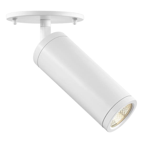 2.5 In. 1 Light White Cylinder Integrated LED Hardwired Adjustable Spotlight 5CCT, 1100LM, 15W Dimmable ETL Listed White