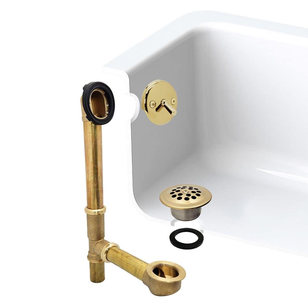 17-Gauge Trip Lever Overflow with Grid Drain in Polished Brass price history on PriceWatchPro