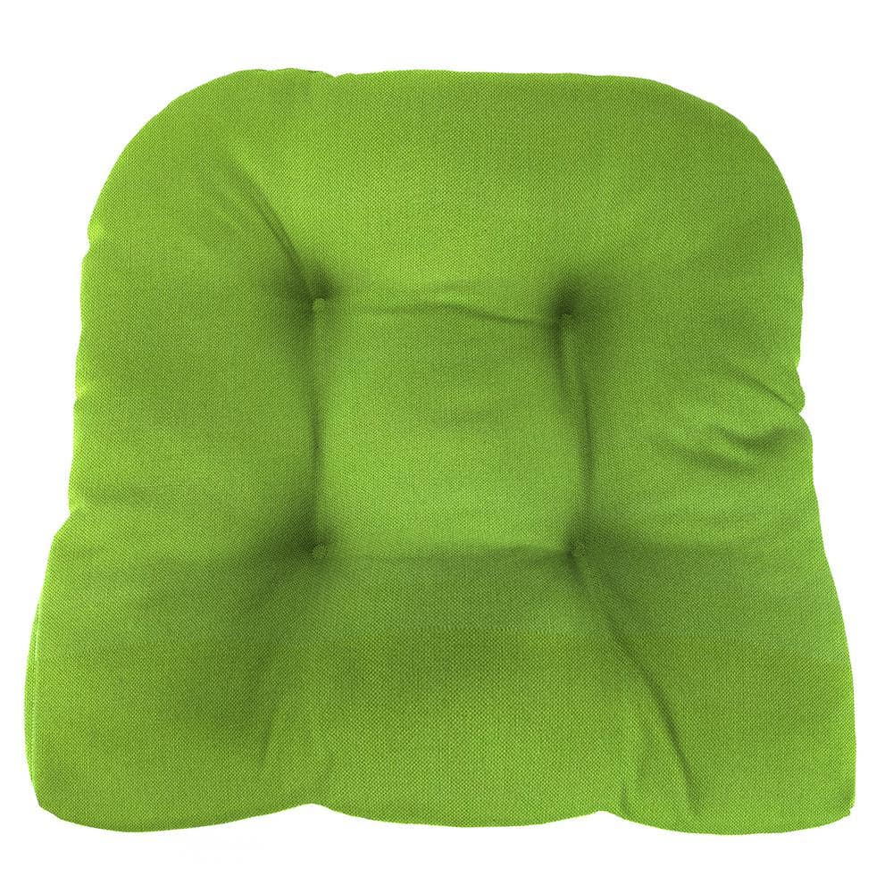 Veranda Citrus Green Tufted Outdoor Wicker Cushion Set