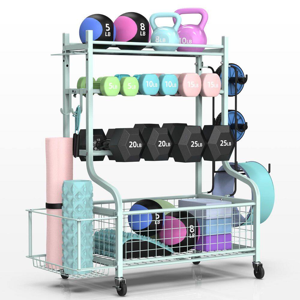 350 lbs. Weight Rack Capacity Sports Storage Rack Organization for Dumbbells Kettlebells Yoga Mat and Balls price history on PriceWatchPro