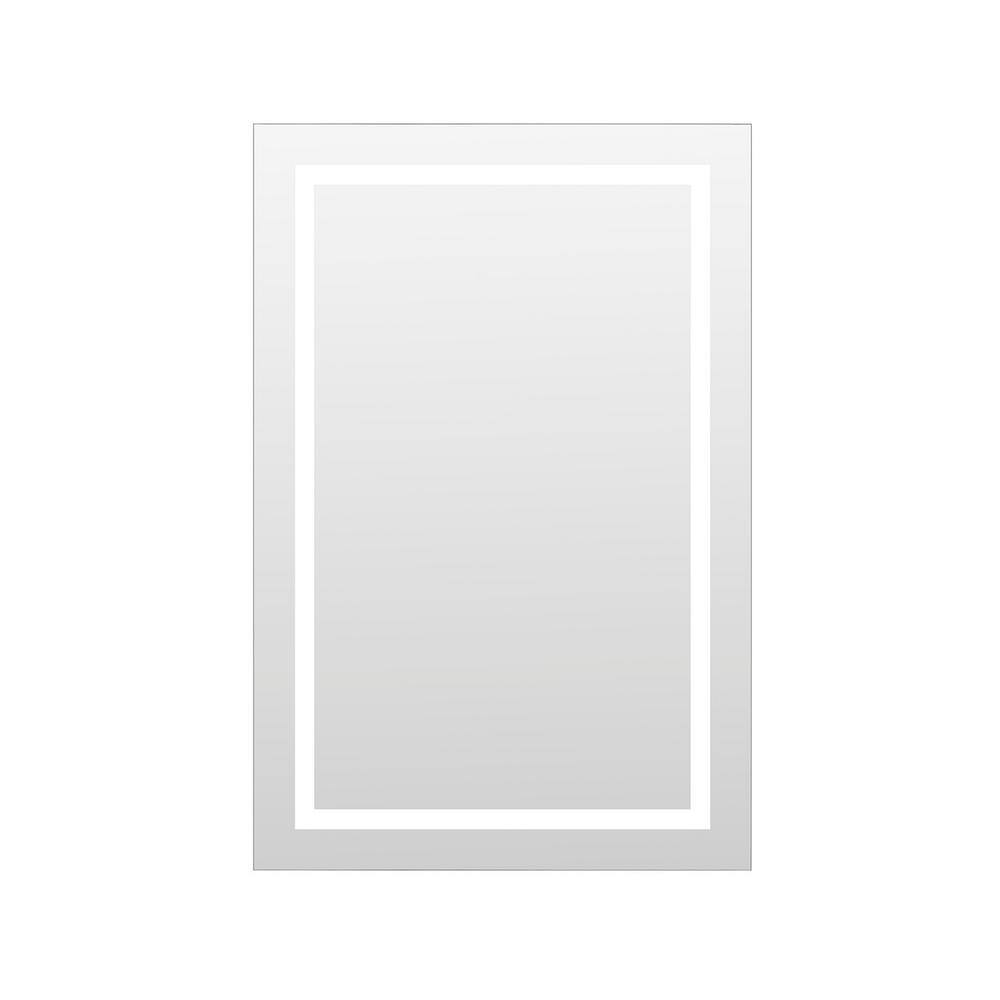 Miramar 24 in. W x 36 in. H Small Rectangular Frameless LED Wall Bathroom V