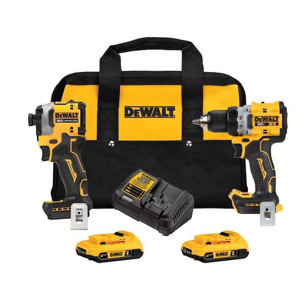 DEWALT 20V MAX XR Brushless Cordless Drill and Impact Driver with (2) 2Ah  Batteries and Ch