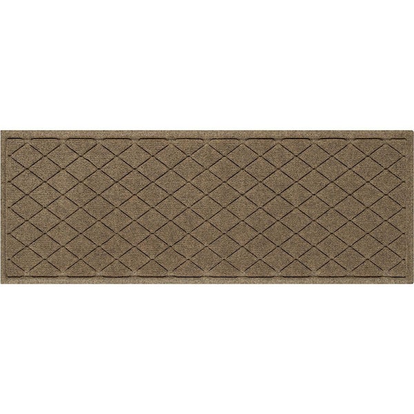 Waterhog Argyle Camel 22 in. x 60 in. PET Polyester Indoor Outdoor Runner Door Mat