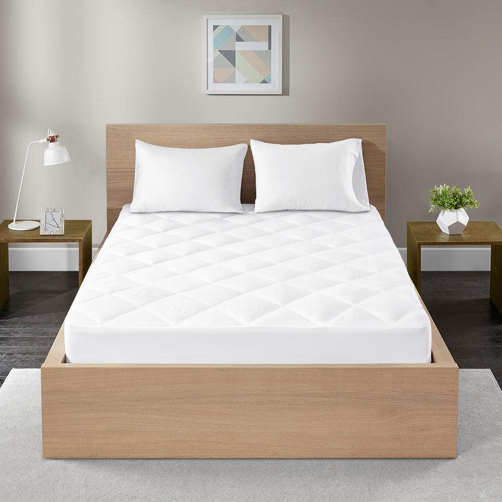 Comfort 1 in. Queen 100% Cotton Sateen Mattress Pad, Hypoallergenic Waterpr
