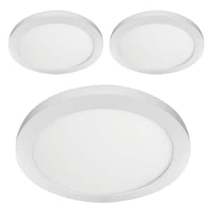15 in. 22.5W Dimmable White Integrated LED Edge-Lit Round Flat Panel Flush Mount Ceiling Light W/Color Changing (3-Pack)