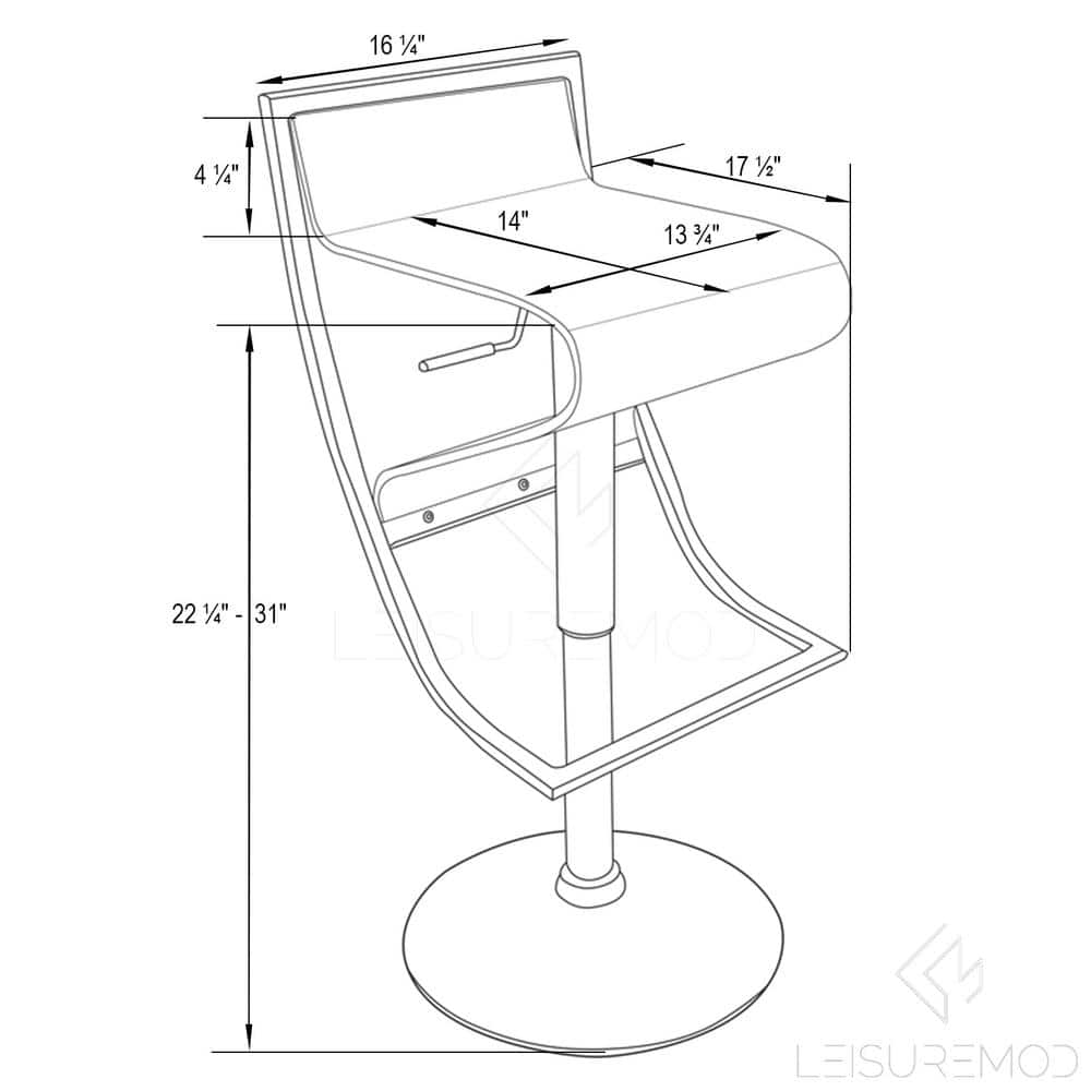 Napoli Clear Acrylic Adjustable Swivel Bar Stool