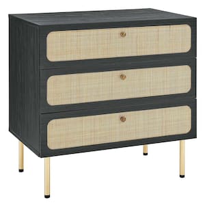 Chaucer in Black 3-Drawer 31 in. Chest of Drawers