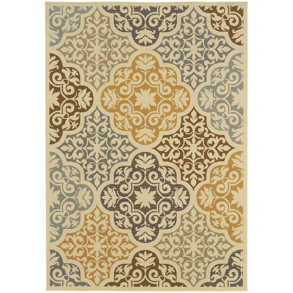 Home Decorators Collection Sumba Beige 8 ft. x 11 ft. Area Rug