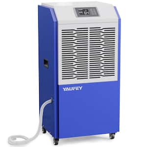 216pt. dehumidifier with a Maximum coverage area of 8500 sq.ft. Commercial Dehumidifier in., blue