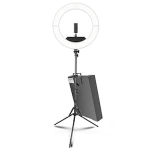 Ring Light Kit 18 in./45cm Outer 55W 6700K Dimmable LED Light Tripod Stand Remote Controller with Box for Camera