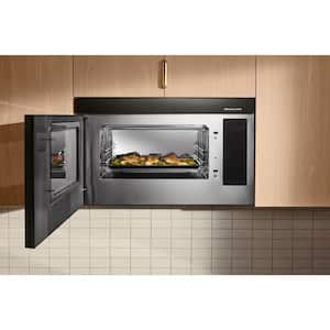 30 in. 1.10 cu. ft. Over-the-Range Microwave Oven in Black Stainless Finish with Flush Built-In Design
