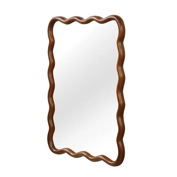 ◻️ブラックウォルナット 大きな鏡◻️ Black Walnut 20 in.W x 30 in.H Wavy Rectangle Wood Frame