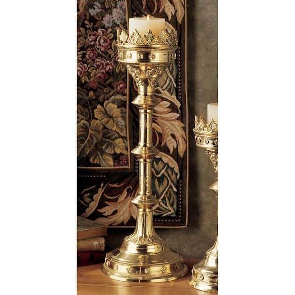 Gothic Candlestick in cast Bronze : : Home