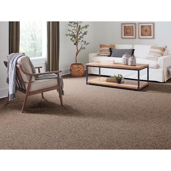 Moss Peak  - Timeless - Brown 15 ft. 31 oz. Polyester Pattern Installed Carpet