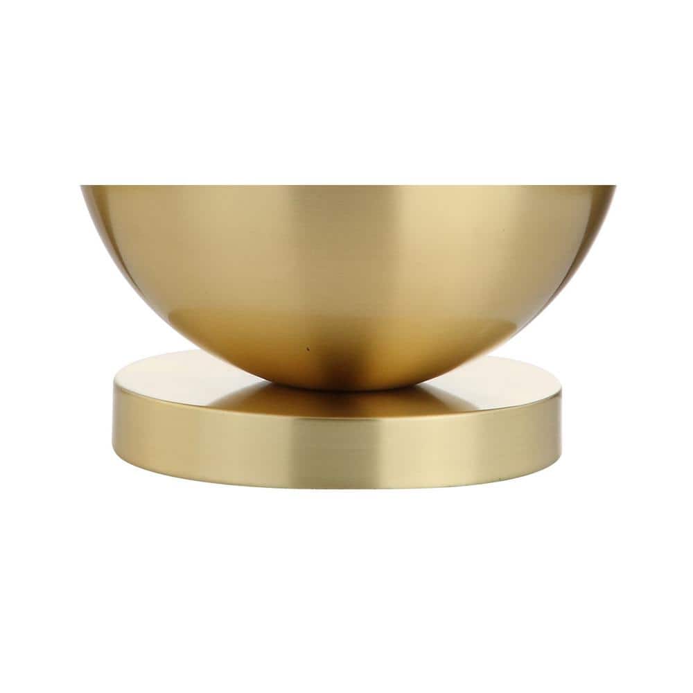 Elegant Alexa-Enabled White Linen LED Table Lamp, 23.5" Brass Base