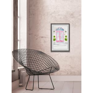 36 in. H x 24 in. W "Pink French Doors" by Marmont Hill Framed Printed Wall Art